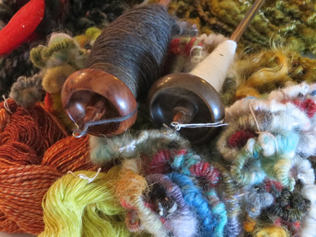 Linda Scharf - Learn to make yarn class Fuller Craft Museum