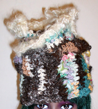 linda scharf crocheted hat/stoneleafmoon.com