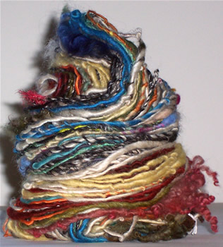 linda scharf handspun yarn/stoneleafmoon.com